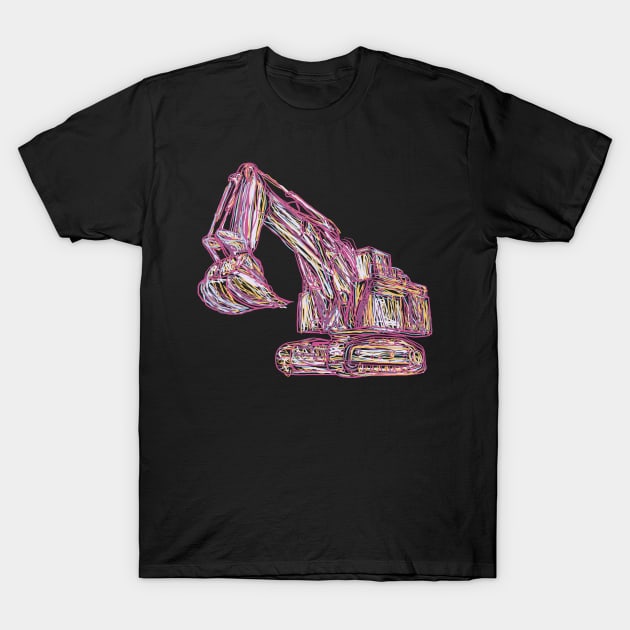 Excavator Abstract T-Shirt by damnoverload